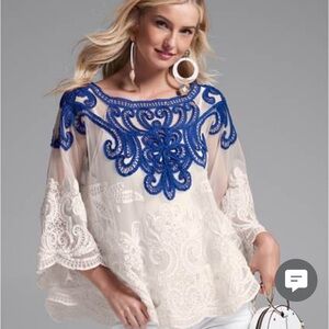 VENUS Applique/Mesh Top BLOUSE ONLY WORE ONCE